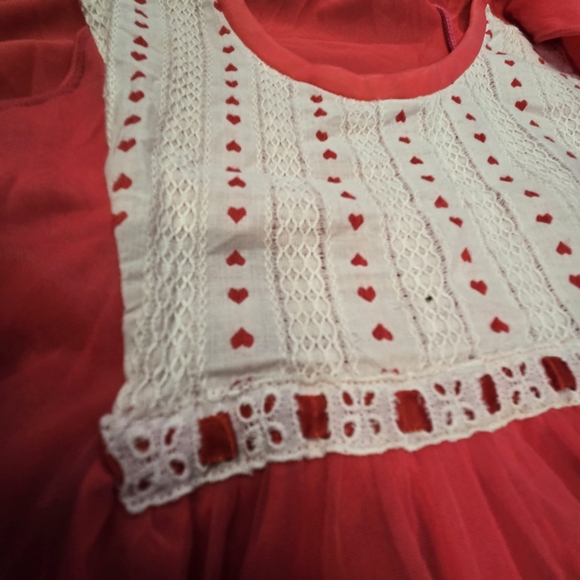 Vintage Valentine Hearts Hot Pink Nightgown Dress - Picture 7 of 7